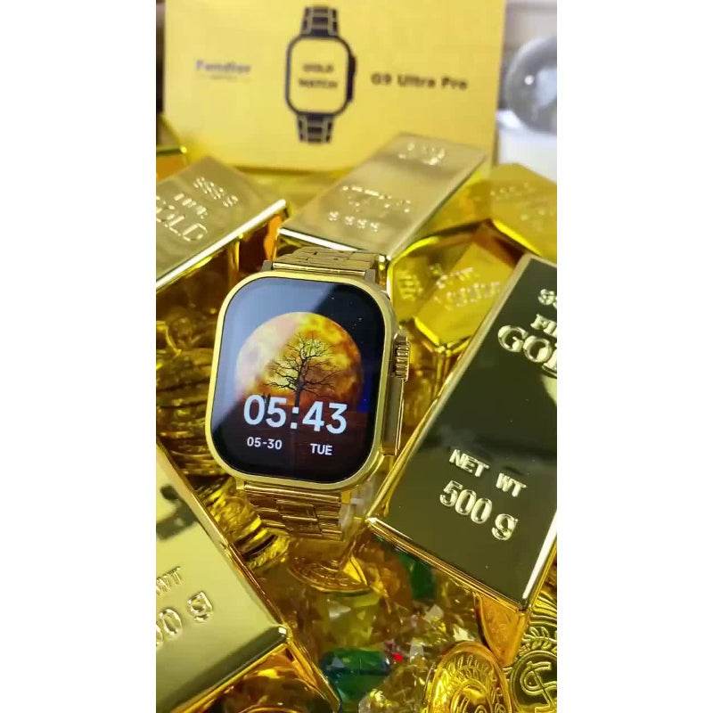 fendior american gold edition g9 ultra pro series 8 smart watch with  extra straps