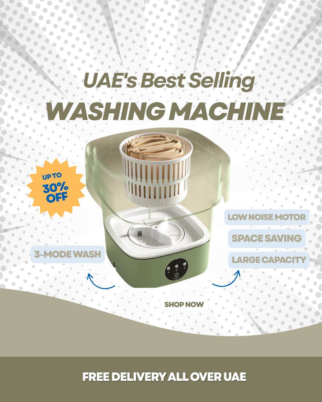 uae's best selling mini foldable washing machine