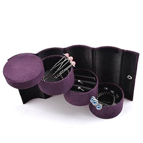 schellen 3 layers portable rotating jewellery box