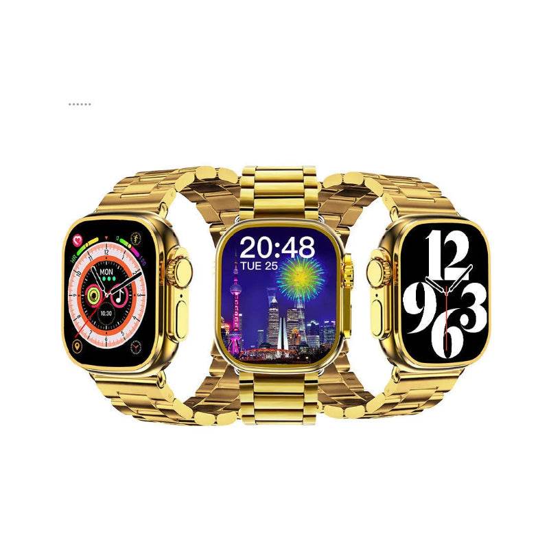 fendior american gold edition g9 ultra pro series 8 smart watch with  extra straps