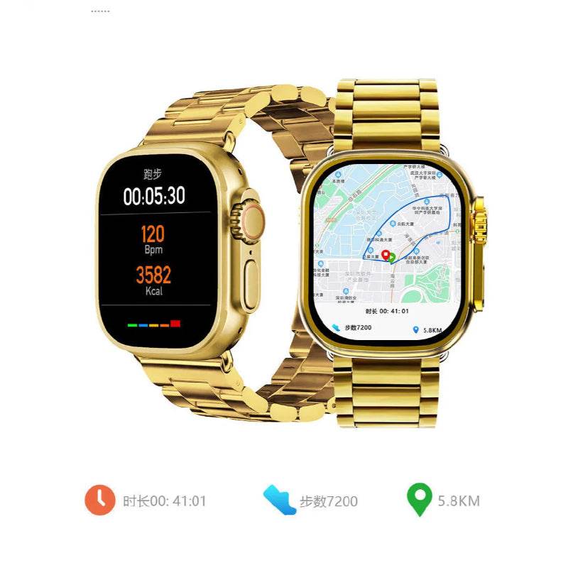 fendior american gold edition g9 ultra pro series 8 smart watch with  extra straps