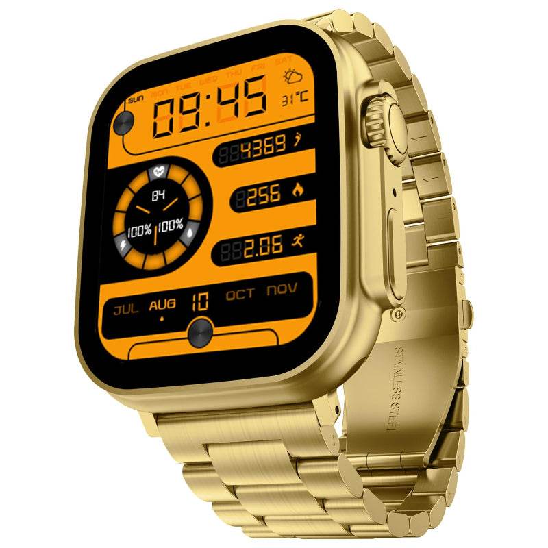 fendior american gold edition g9 ultra pro series 8 smart watch with  extra straps