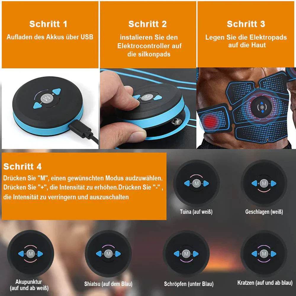 abdominal muscle training with ems fitness equipment