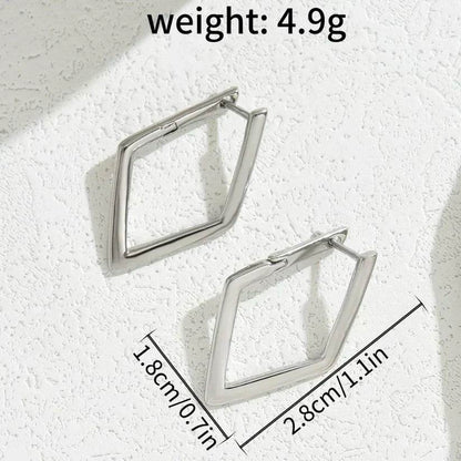 Simple Geometric Quadrilateral Design Earrings