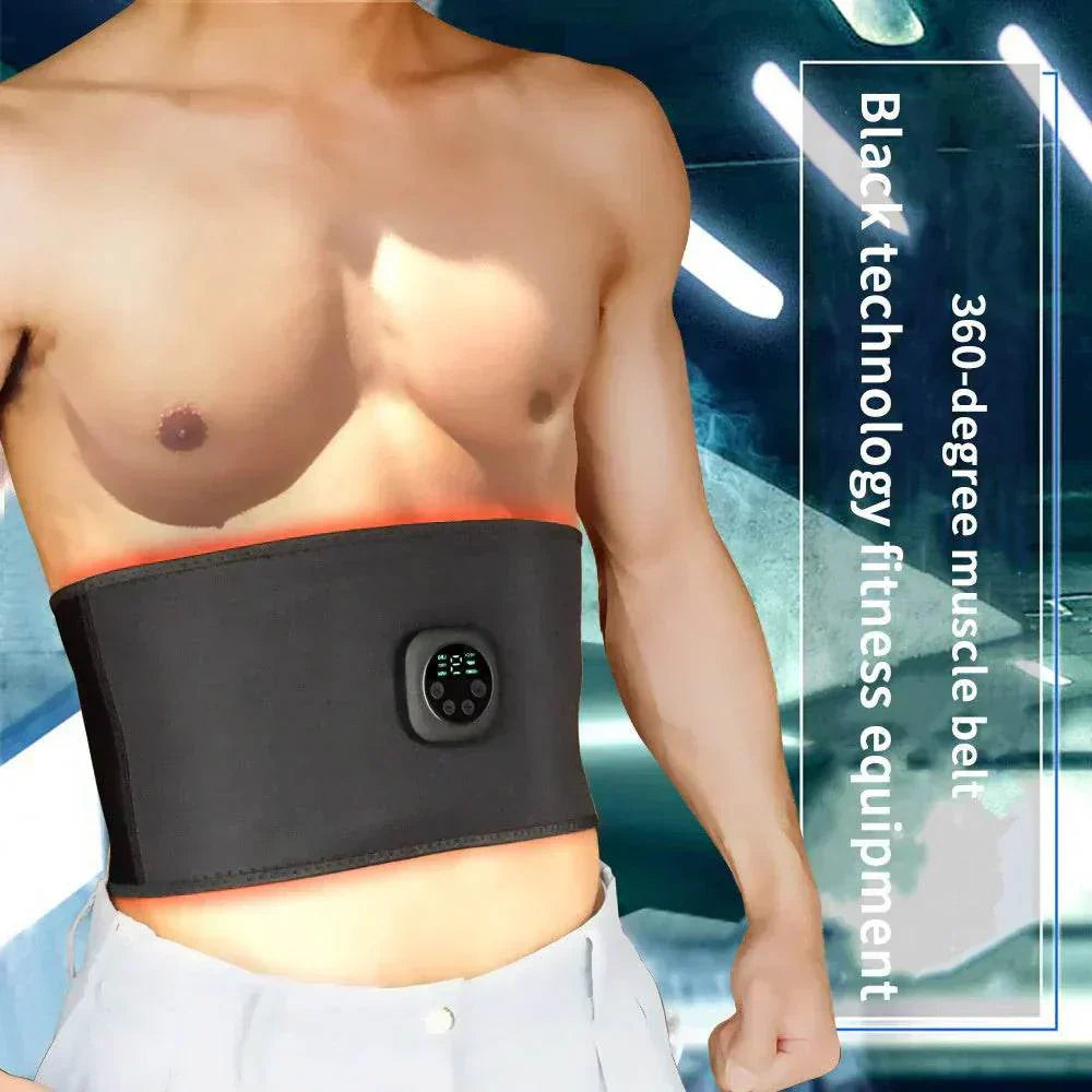 smart digital display fitness ems belt abdominal instrument boxed abdominal muscle trainer lazy fitness artifact
