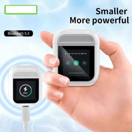 smart led display earbuds