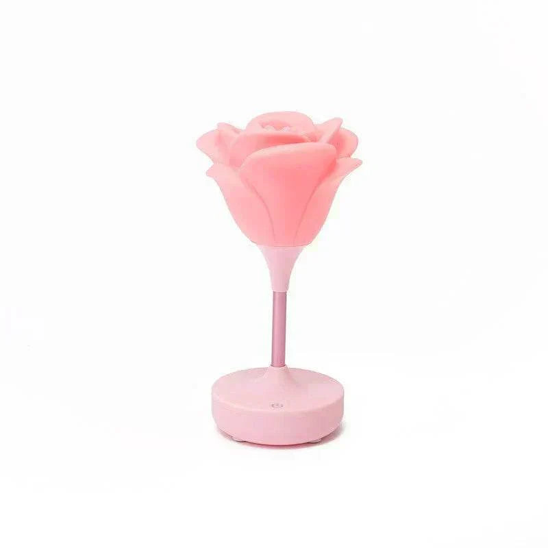 touch rose usb night light creative bedroom silicone