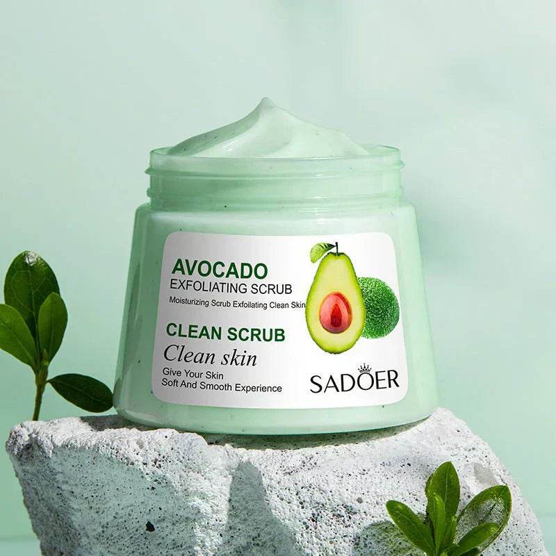 women, men, general exfoliating, deep cleaning avocado scrub
